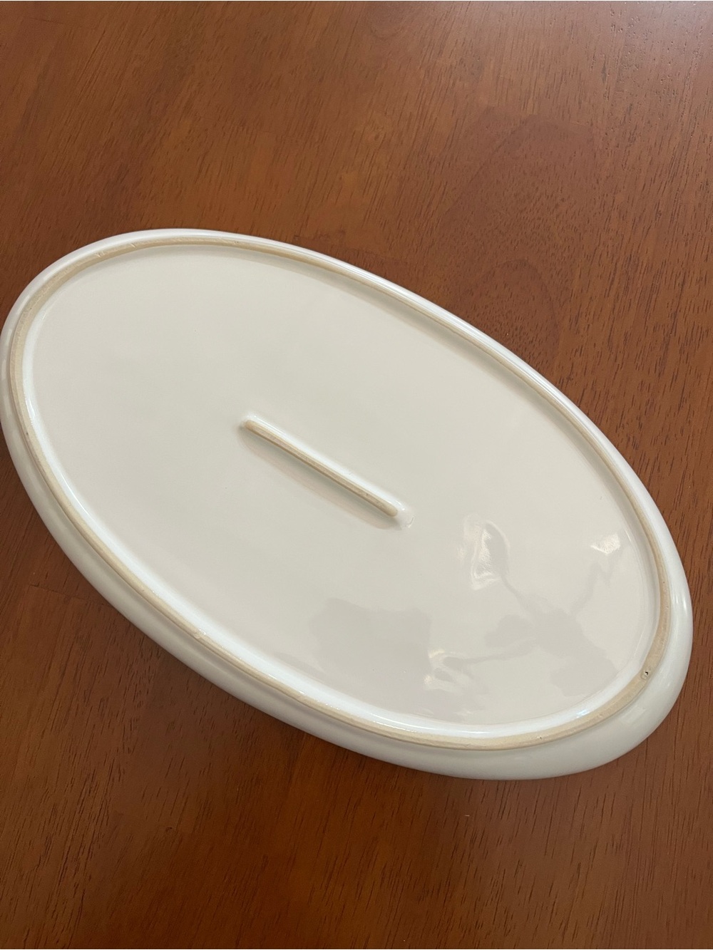 White Oval Ceramic  Asparagus Platter - Picture 3 of 3